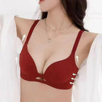 Women's Solid Color Seamless & Wire-Free Push-up Bra with Shaping Support