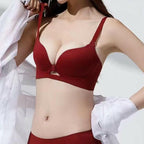 Women's Solid Color Seamless & Wire-Free Push-up Bra with Shaping Support