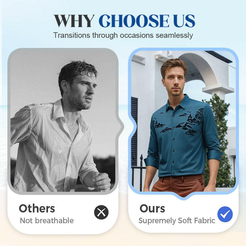 Men’s Classic Oriental Landscape Thermal Shirt