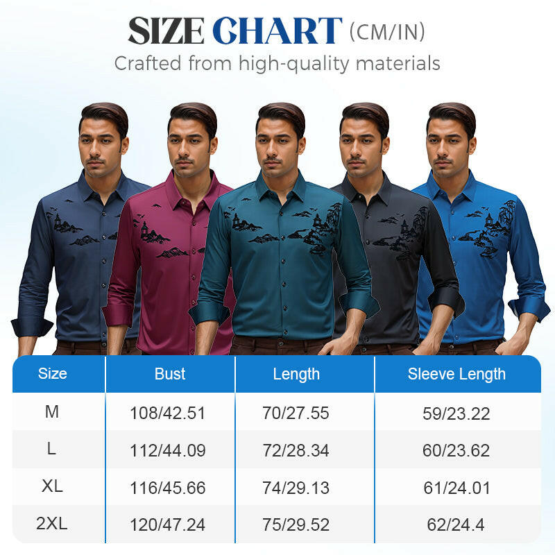 Men’s Classic Oriental Landscape Thermal Shirt