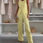 🌸Summer New Arrivals🌸Women's Sleeveless Top and Full-Length Pants Set