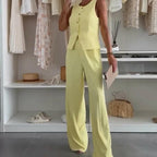 🌸Summer New Arrivals🌸Women's Sleeveless Top and Full-Length Pants Set
