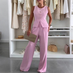 🌸Summer New Arrivals🌸Women's Sleeveless Top and Full-Length Pants Set