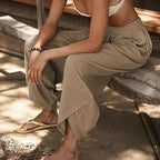 Women's Casual Elastic Waist Wide Leg Pants