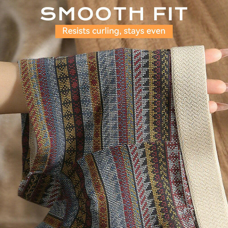 Men's Breathable Geometric Pattern Boxer Briefs