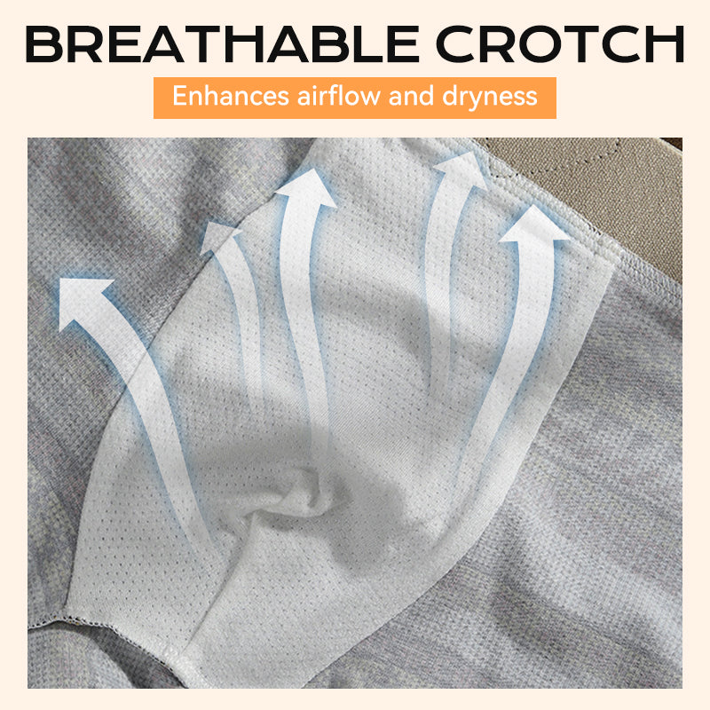 Men's Breathable Geometric Pattern Boxer Briefs