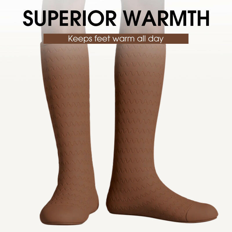 Xinjiang Natural Camel-wool Thermal Insulated Knee High Socks Winter