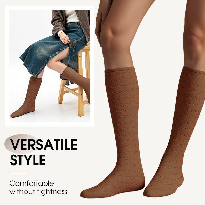 Xinjiang Natural Camel-wool Thermal Insulated Knee High Socks Winter