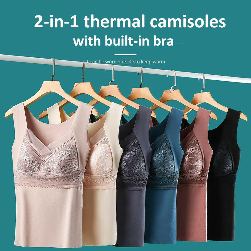 High Stretch Thermal Camisole with Built-in Bra