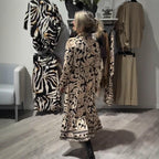 Women's Pleated Print Maxi Dress