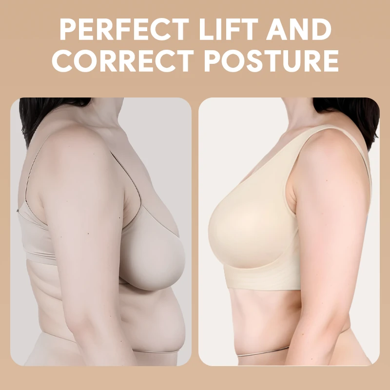 Seamless Front Closure Cross Shaping Bra