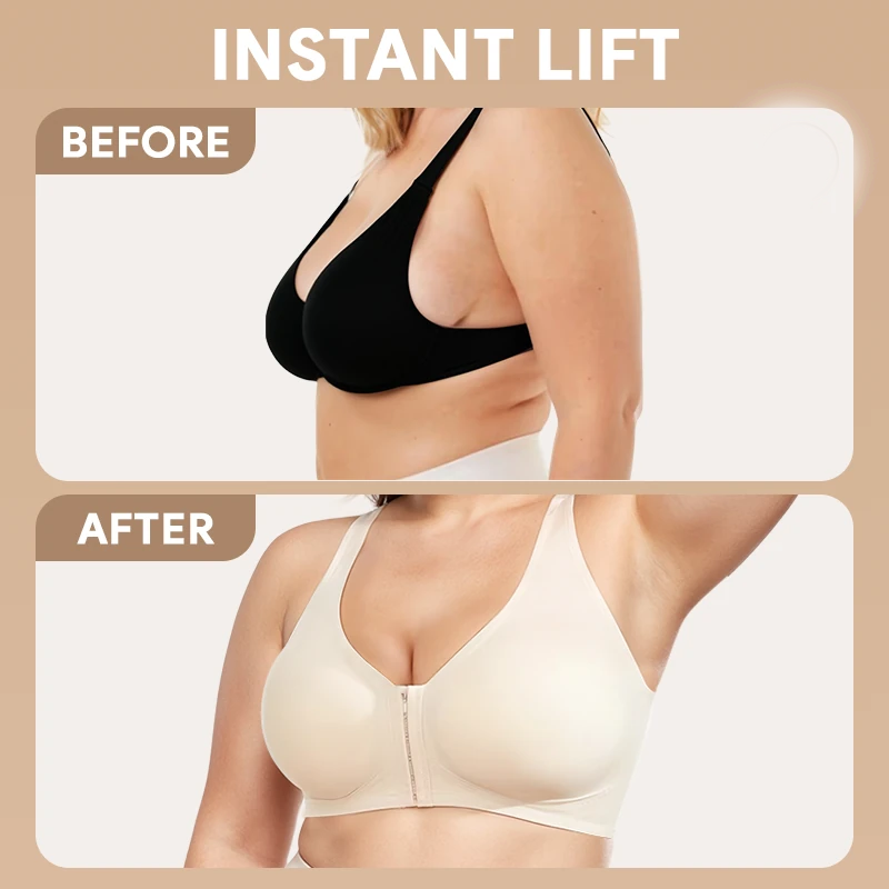 Seamless Front Closure Cross Shaping Bra