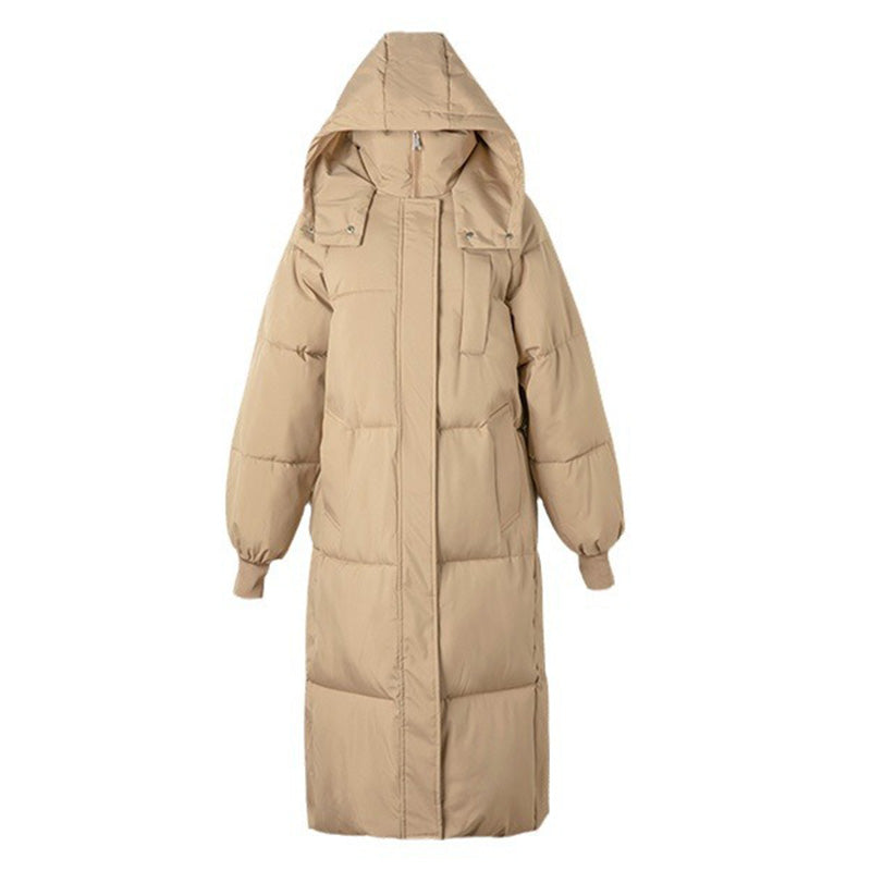 Women's Long Quilted Puffer Hooded Down Coat