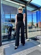 🥰Tummy Control Button Wide Leg Pant