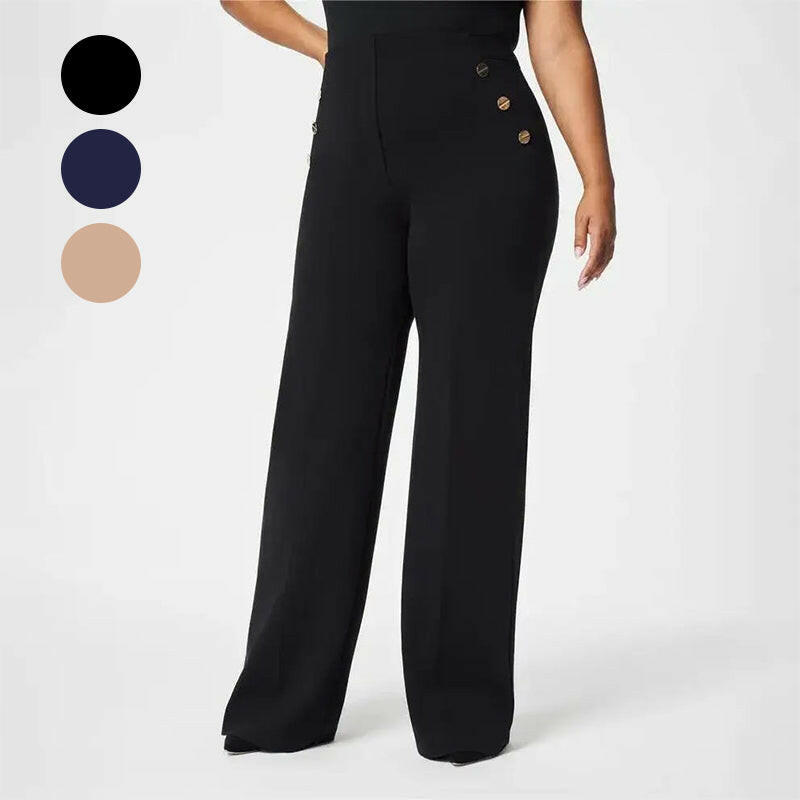🥰Tummy Control Button Wide Leg Pant