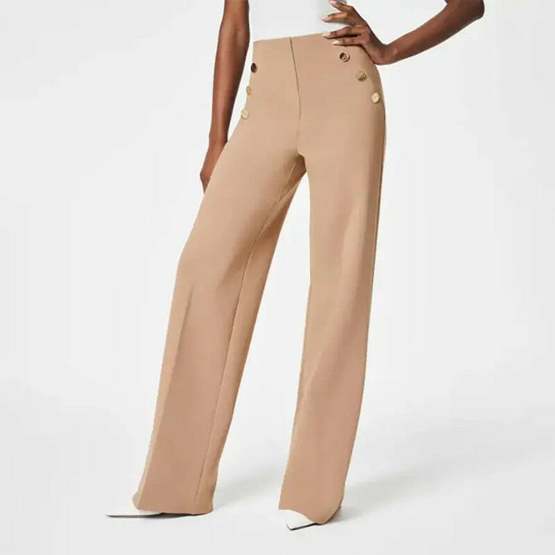 🥰Tummy Control Button Wide Leg Pant
