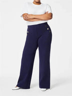 🥰Tummy Control Button Wide Leg Pant