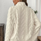 Half-Zip Fuzzy Pocket Sweatshirt