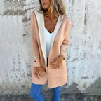 🌸Spring Specials💐 Women's Color Block Open Front Hooded Coat