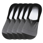 5 Pairs Ice Silk No-Show Socks Set