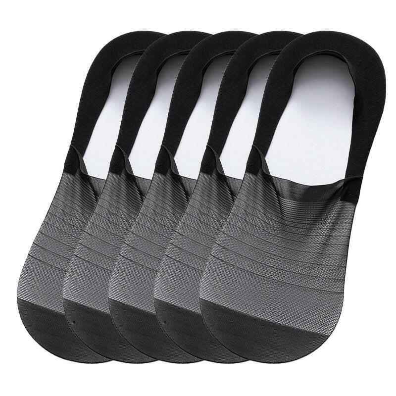5 Pairs Ice Silk No-Show Socks Set