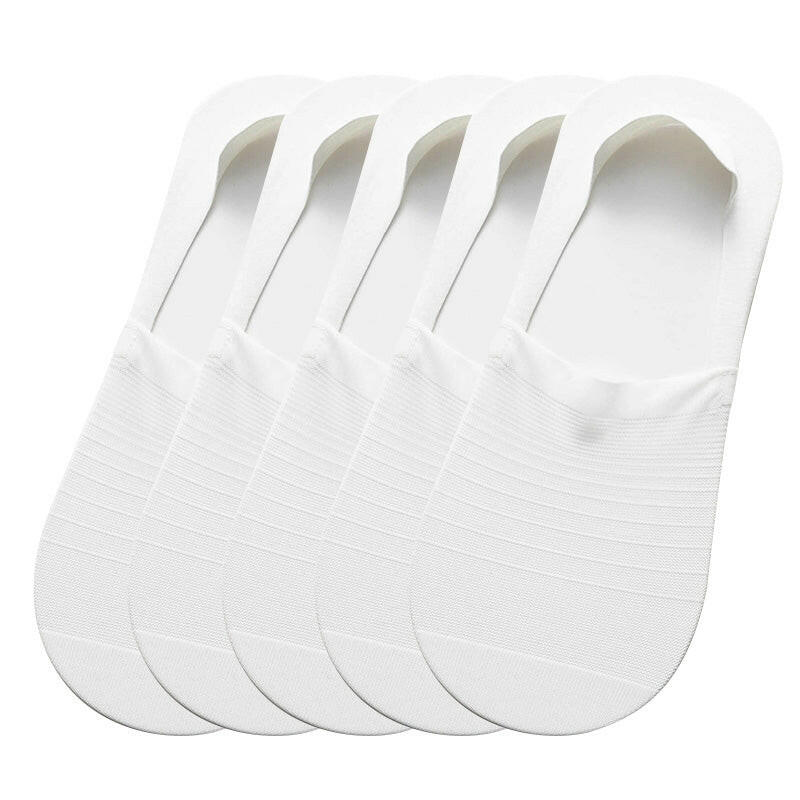 5 Pairs Ice Silk No-Show Socks Set