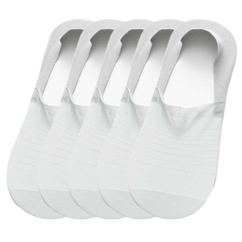 5 Pairs Ice Silk No-Show Socks Set