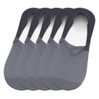 5 Pairs Ice Silk No-Show Socks Set