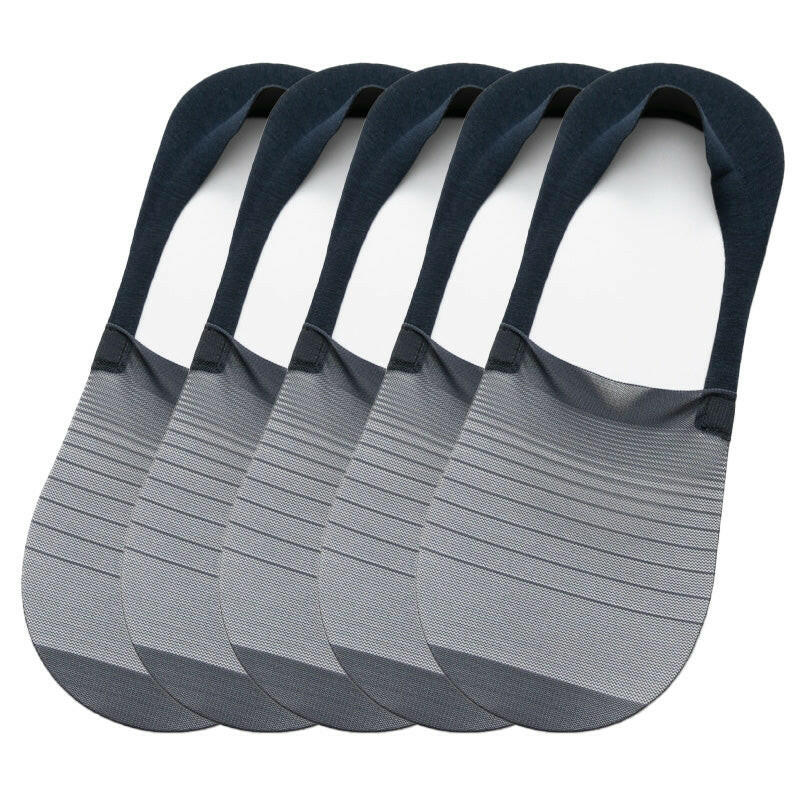 5 Pairs Ice Silk No-Show Socks Set