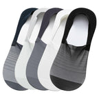 5 Pairs Ice Silk No-Show Socks Set