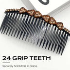 Sparkling Rhinestone Bow Hair Styling Comb