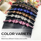 Sparkling Rhinestone Bow Hair Styling Comb