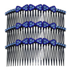 Sparkling Rhinestone Bow Hair Styling Comb