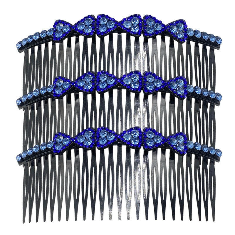 Sparkling Rhinestone Bow Hair Styling Comb
