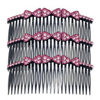 Sparkling Rhinestone Bow Hair Styling Comb