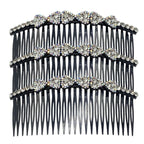 Sparkling Rhinestone Bow Hair Styling Comb
