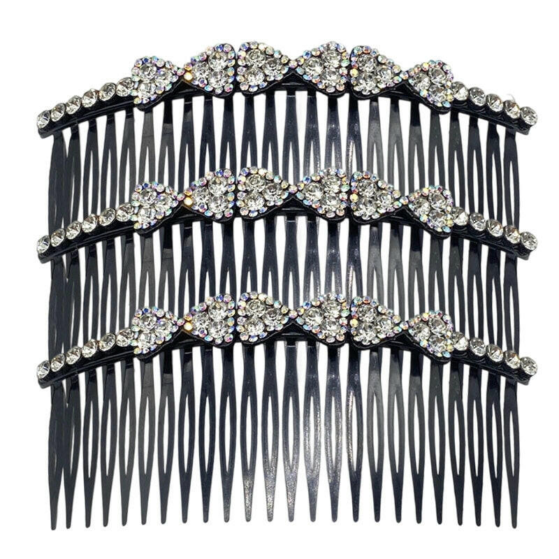 Sparkling Rhinestone Bow Hair Styling Comb