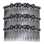 Sparkling Rhinestone Bow Hair Styling Comb