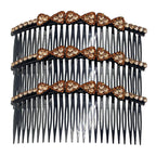 Sparkling Rhinestone Bow Hair Styling Comb