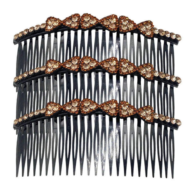 Sparkling Rhinestone Bow Hair Styling Comb
