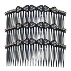 Sparkling Rhinestone Bow Hair Styling Comb