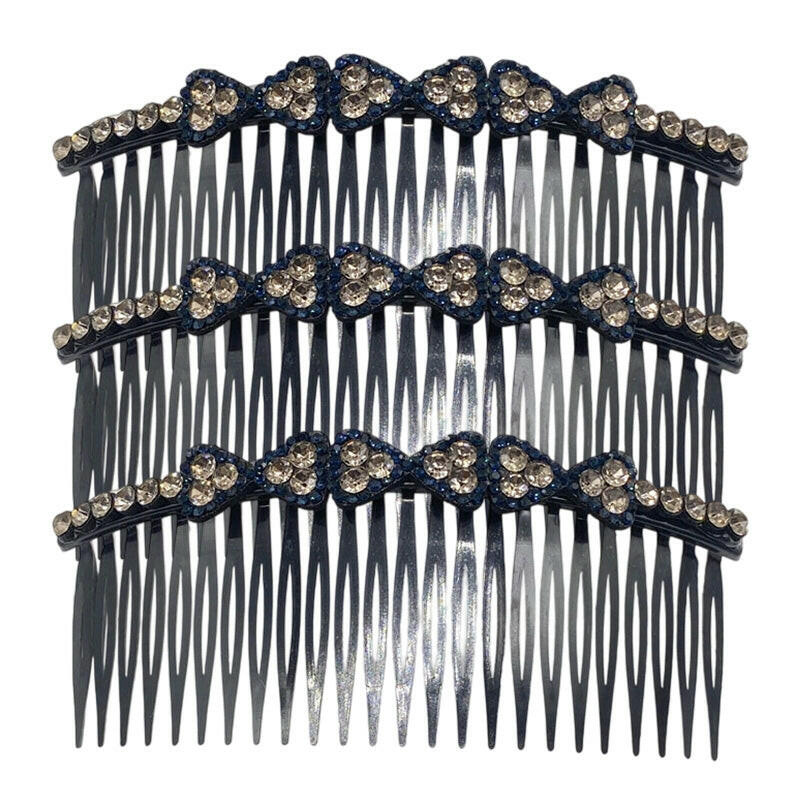 Sparkling Rhinestone Bow Hair Styling Comb