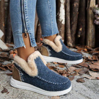 Women's Anti-Slip Ankle Snow Boots with Plush Lining