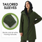 Women’s Casual Waterproof Hooded Mid-Length Jacket