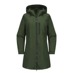 Women’s Casual Waterproof Hooded Mid-Length Jacket