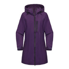 Women’s Casual Waterproof Hooded Mid-Length Jacket