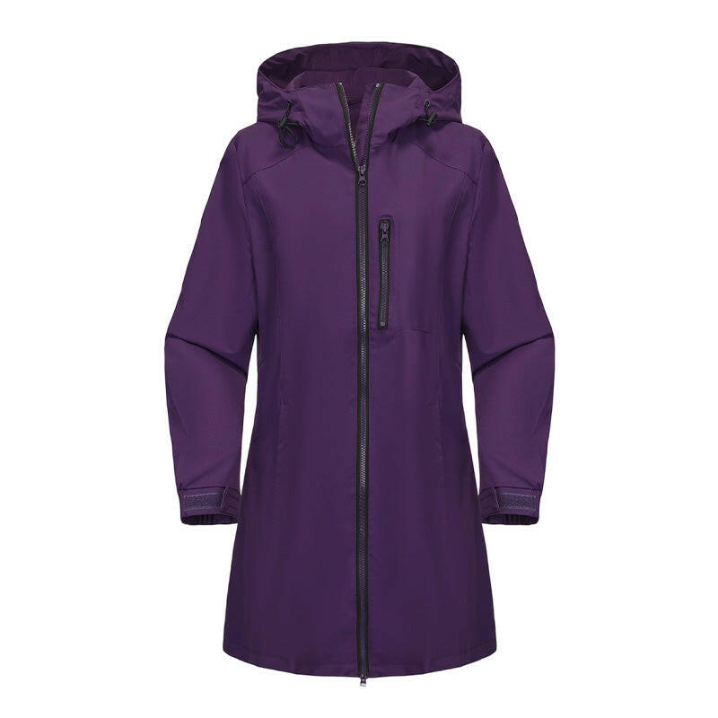 Women’s Casual Waterproof Hooded Mid-Length Jacket