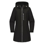 Women’s Casual Waterproof Hooded Mid-Length Jacket