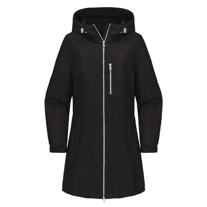 Women’s Casual Waterproof Hooded Mid-Length Jacket