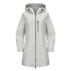 Women’s Casual Waterproof Hooded Mid-Length Jacket